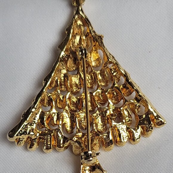 Vintage Mid Century Modern Christmas Tree Brooch - Picture 2 of 2
